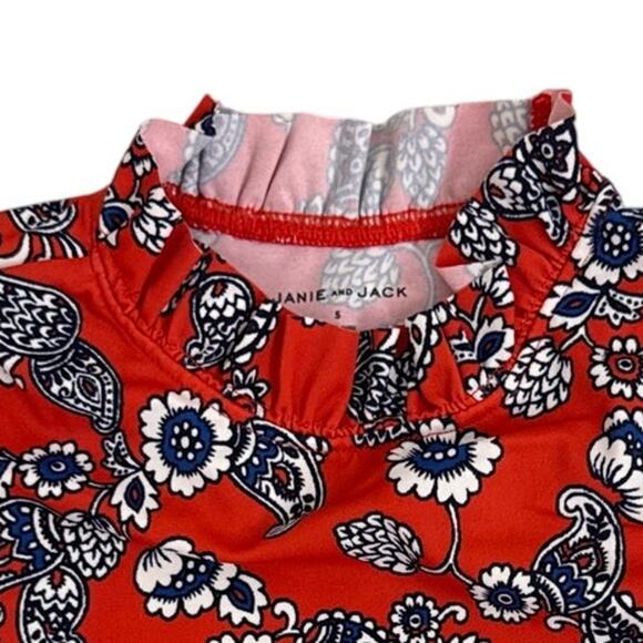 Janie and Jack Swim Long Sleeve Bathing Suit Top Rash Guard Size Girl's 5 - Picture 3 of 3